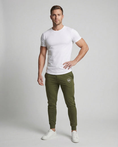 Herren Slim-Fit Jogginghose Sport Schwarz - Eveloria