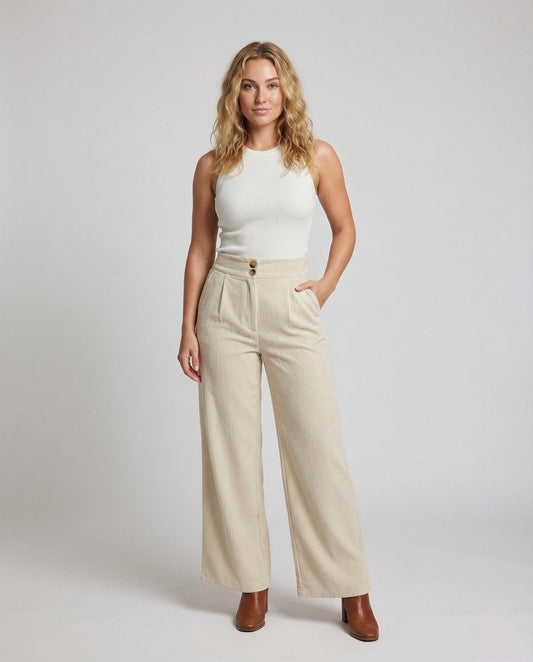 Damen Culotte Feinripp Knopfleiste - Eveloria