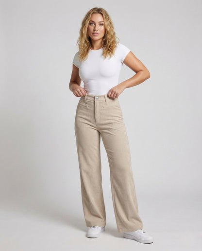 Damen Palazzo Hose Nadelstreifen Weit - Eveloria