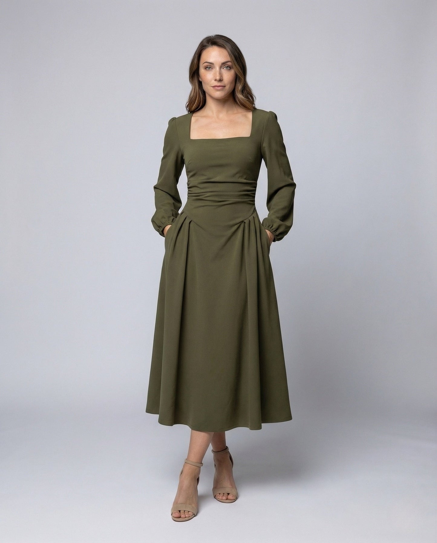 Damen Abendkleid Ballonärmel Vintage-Stil - Eveloria