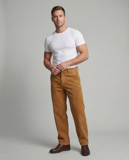 Herren Cargo Cordhose Gerade - Eveloria