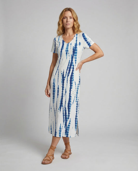 Damen Maxikleid V-Ausschnitt Mit Schlitz - Eveloria