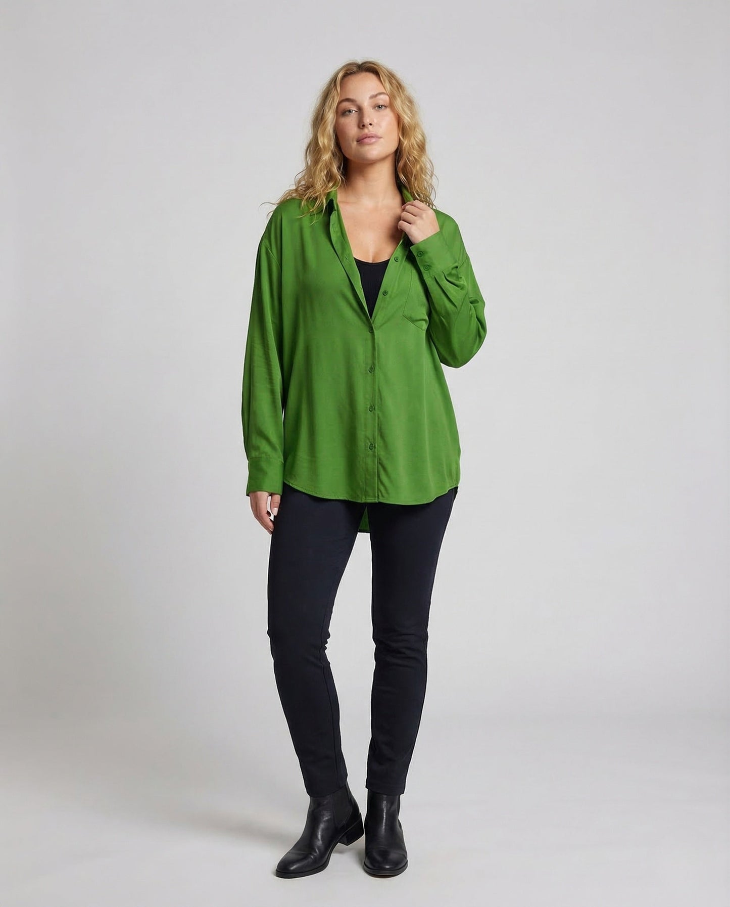 Damen Seidenbluse Weit - Eveloria