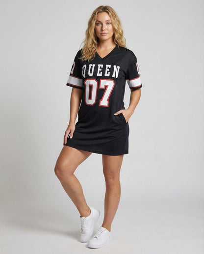 Damen Sportliches Minikleid Jerseydruck - Eveloria
