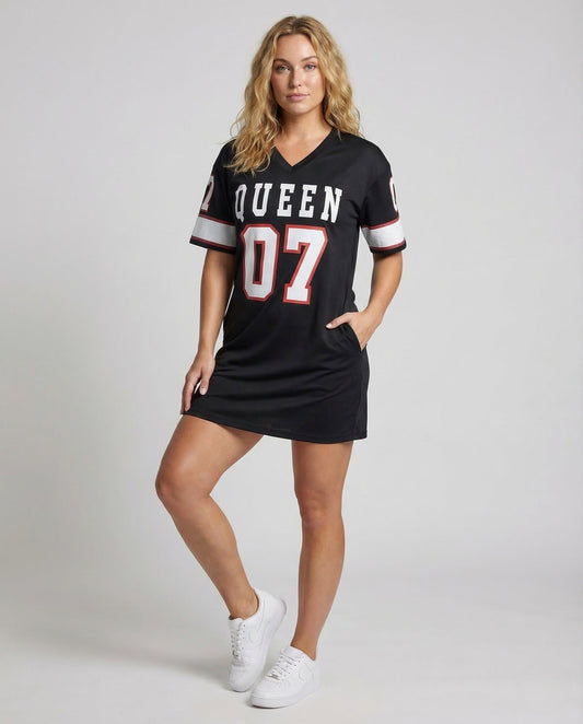 Damen Sportliches Minikleid Jerseydruck - Eveloria