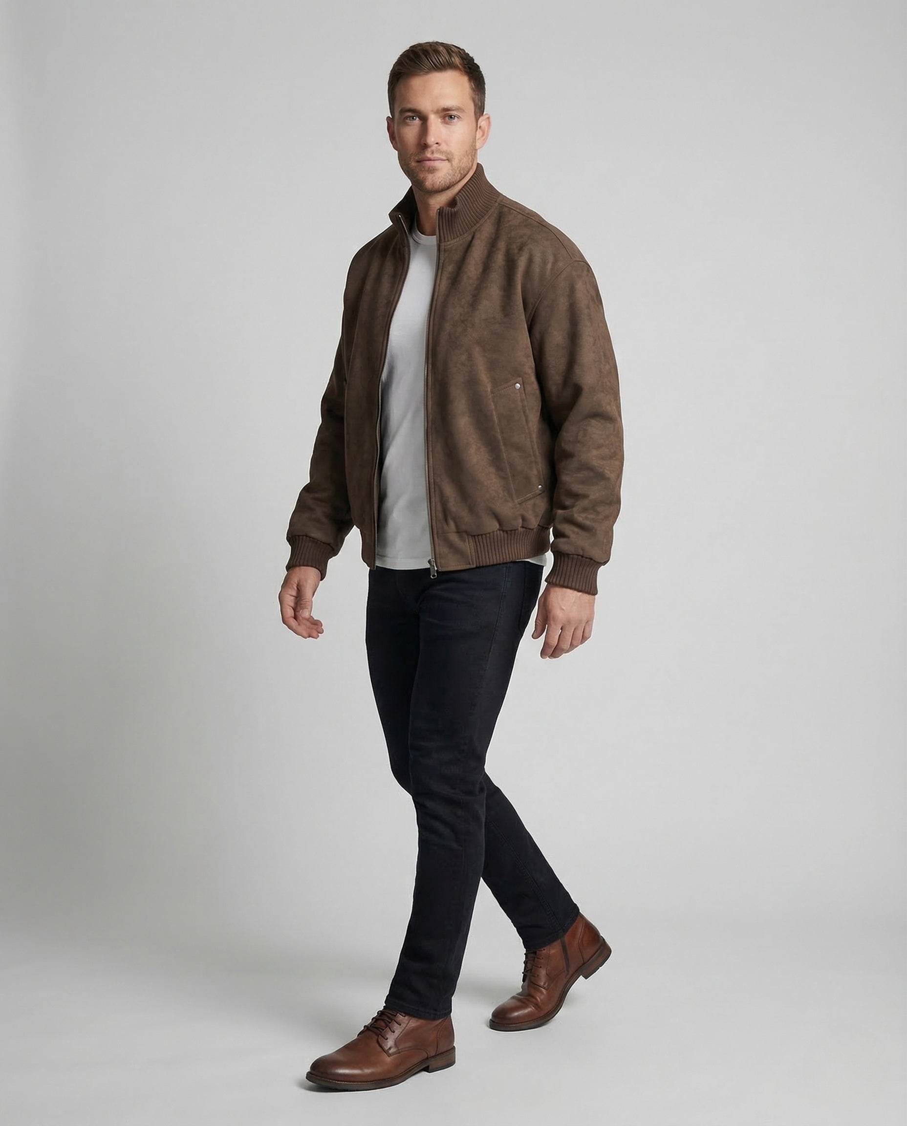 Herren Bomberjacke Oversize Rippbund - Eveloria
