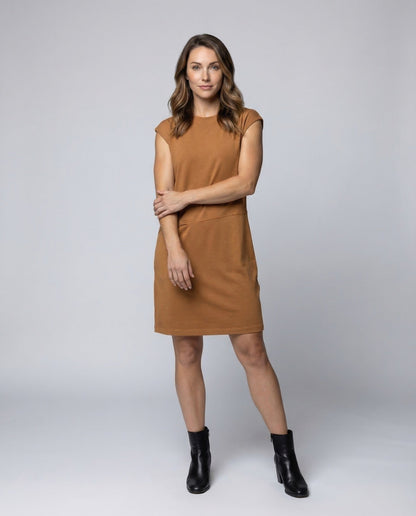Damen Midikleid Asymmetrisch Jersey Schwarz - Eveloria