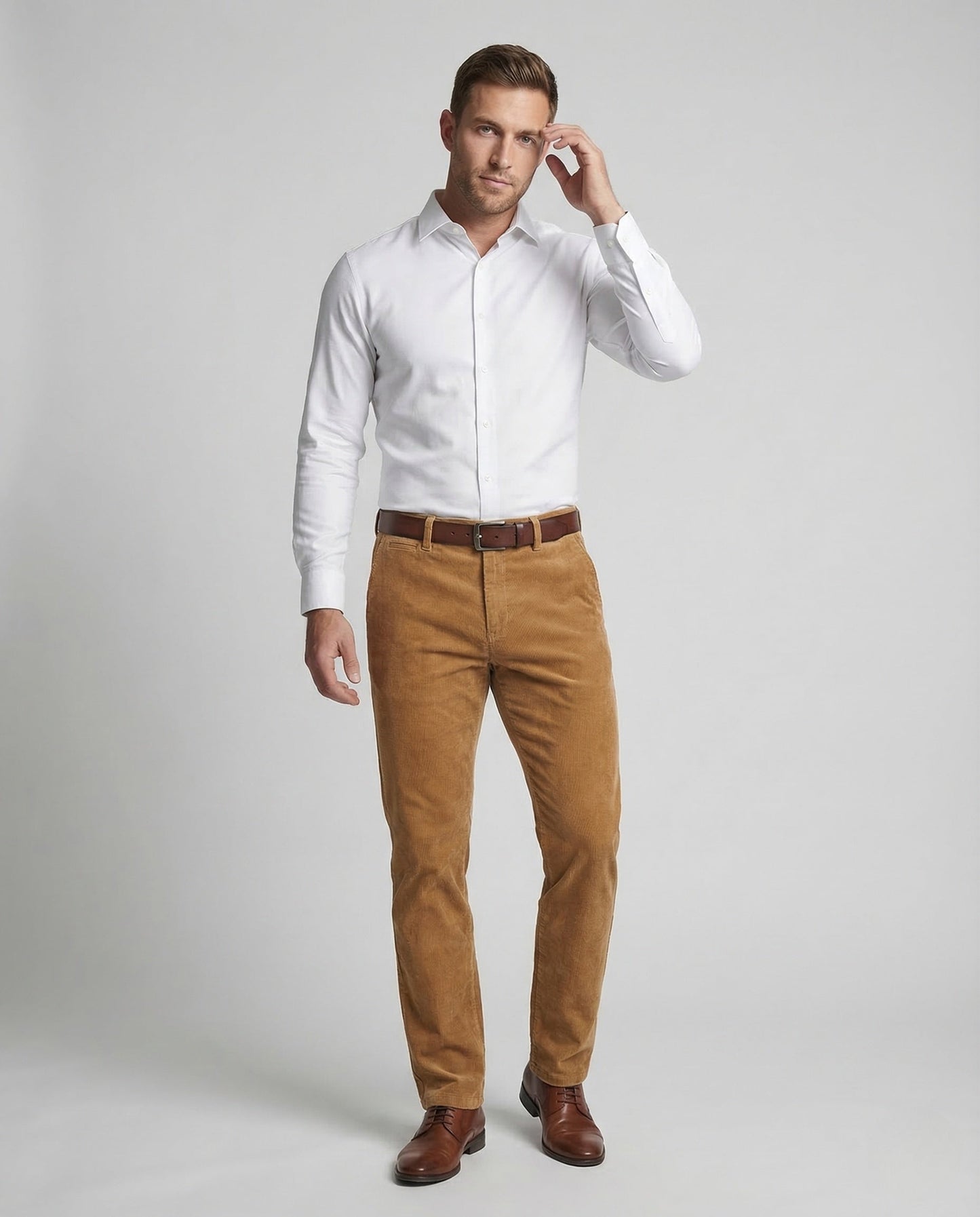 Herren Slimfit Cordhose Gerade - Eveloria