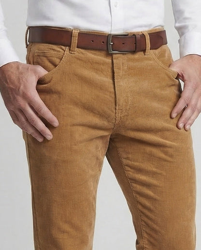 Herren Slimfit Cordhose Gerade