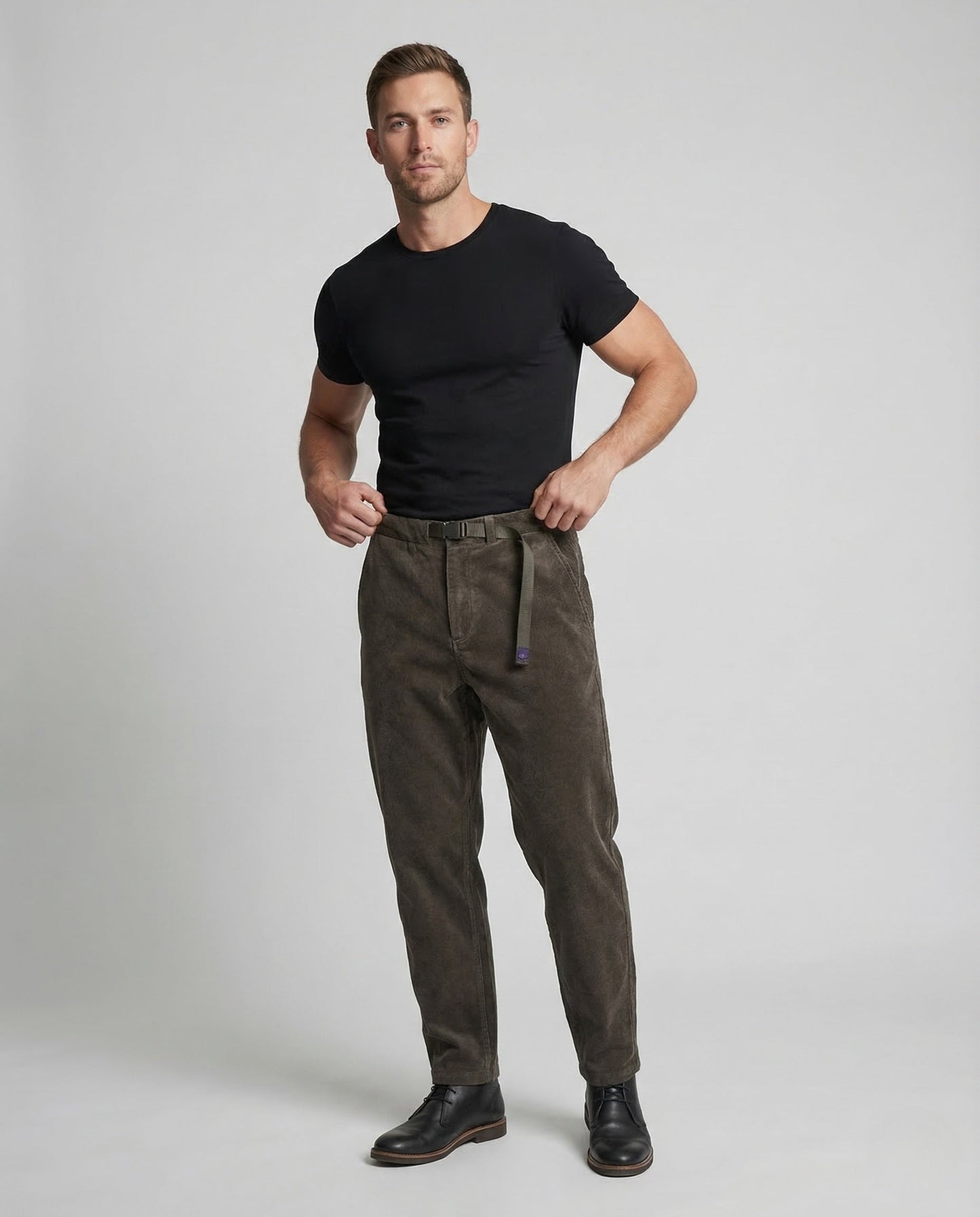 Herren Cordhose Gurtbund Utility Stil - Eveloria