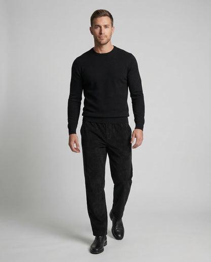 Herren Cordhose Elastikbund Weit - Eveloria