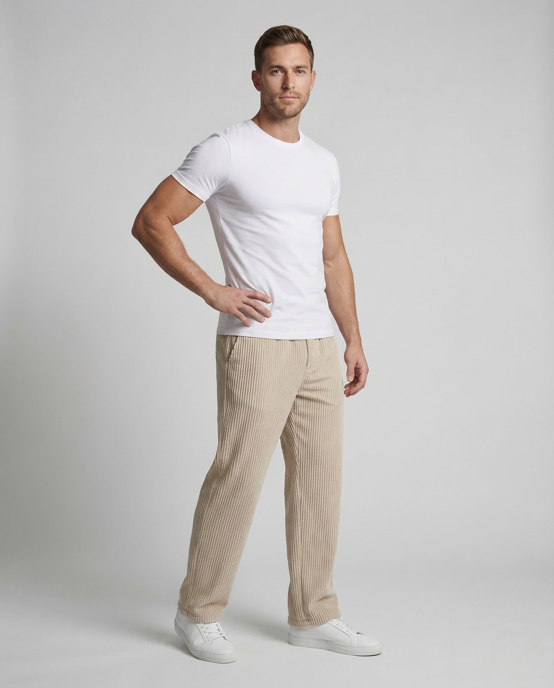 Unisex Cordhose Weit Kordelzug Saum → Cordhose Unisex Weitbeinig Mit - Eveloria