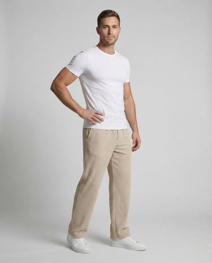 Unisex Cordhose Weit Kordelzug Saum → Cordhose Unisex Weitbeinig Mit - Eveloria