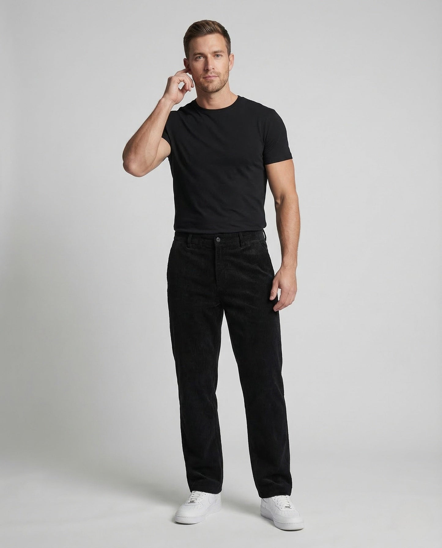 Herren Chino Cordhose Gerade - Eveloria