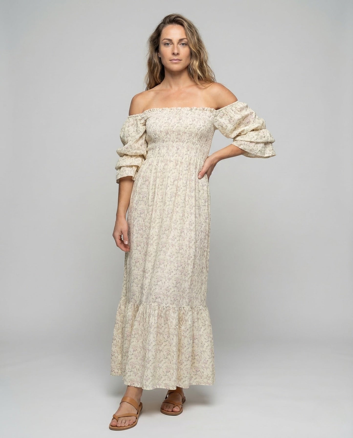 Damen Maxikleid Carmen Volant wird zu: Damen Maxikleid Carmen Volant - Eveloria