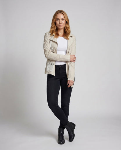 Damen Übergangsjacke Wasserfallkragen - Eveloria