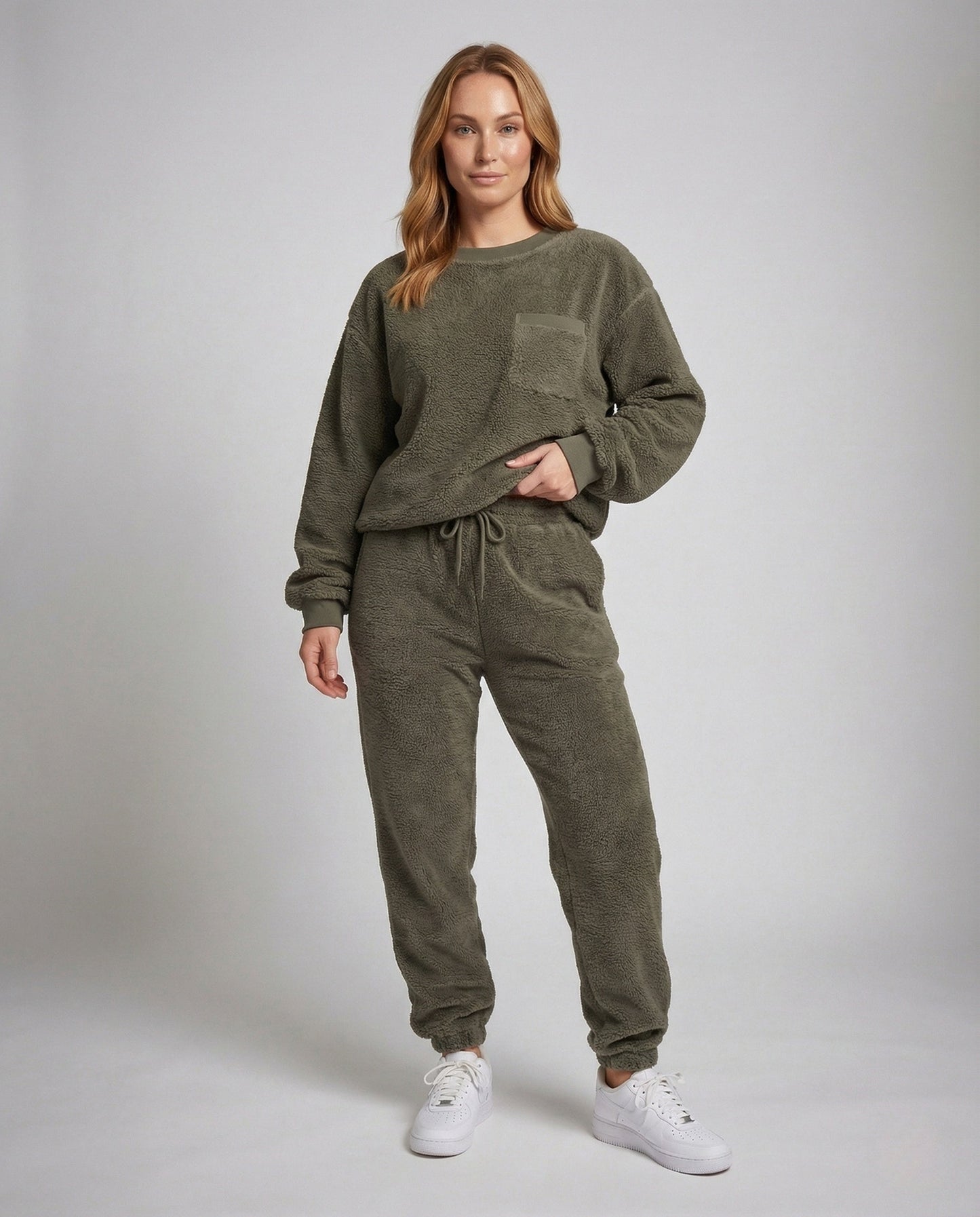 Damen Lounge Set Pullover Jogginghose Chenille - Eveloria