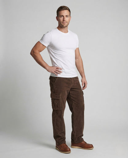 Herren Cordhose Cargo-Style Mehrere Taschen - Eveloria