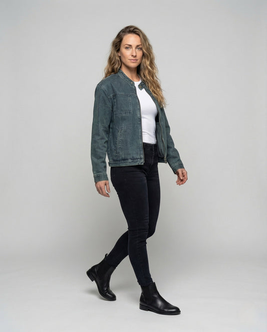 Damen Denimjacke Boxy Übergröße - Eveloria