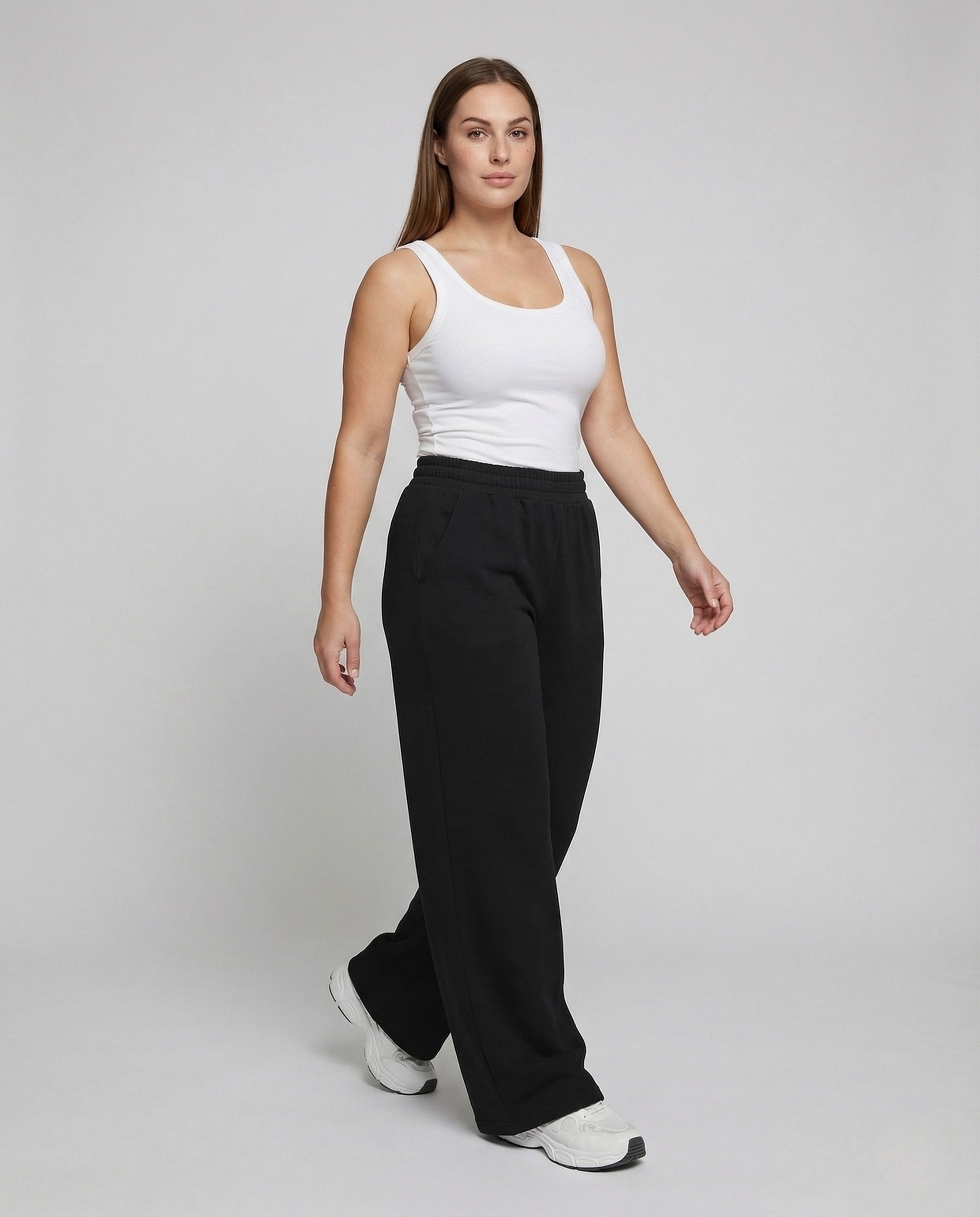 Damen High Waist Palazzo Hose Fließend - Eveloria