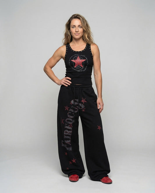 Damen Sweatpants Weite Tunnelzug Bein - Eveloria