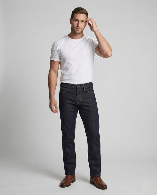 Herren Raw Denim Jeans Gerade - Eveloria