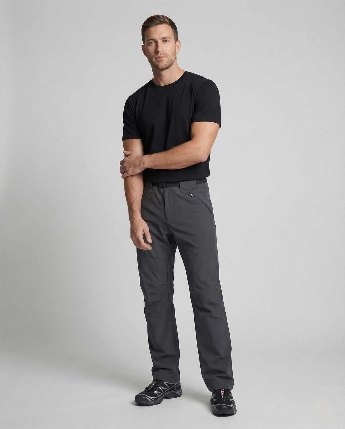 Herren Softshellhose Technisch Wasserdicht Schwarz - Eveloria