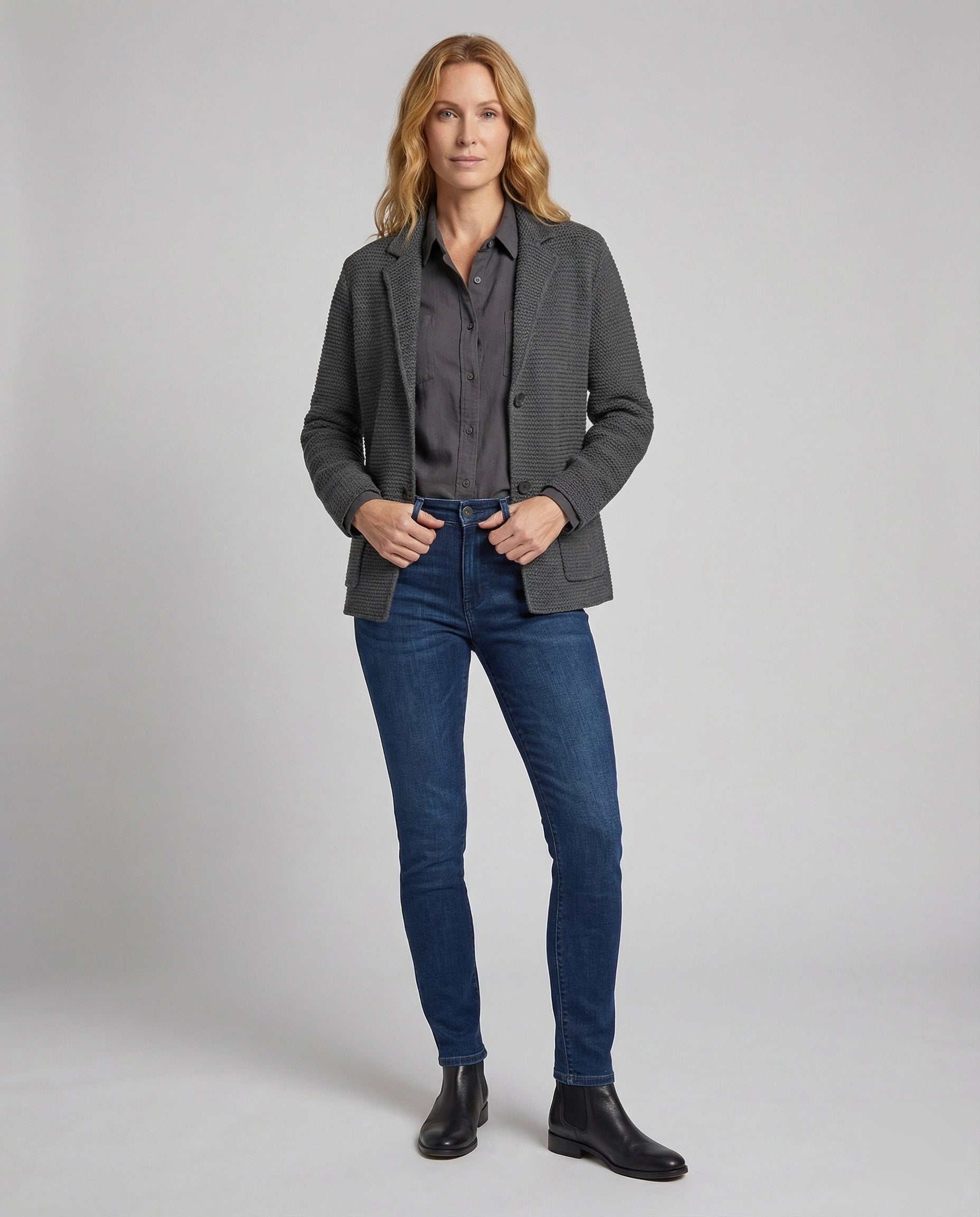 Damen Strickjacke V-Ausschnitt - Eveloria