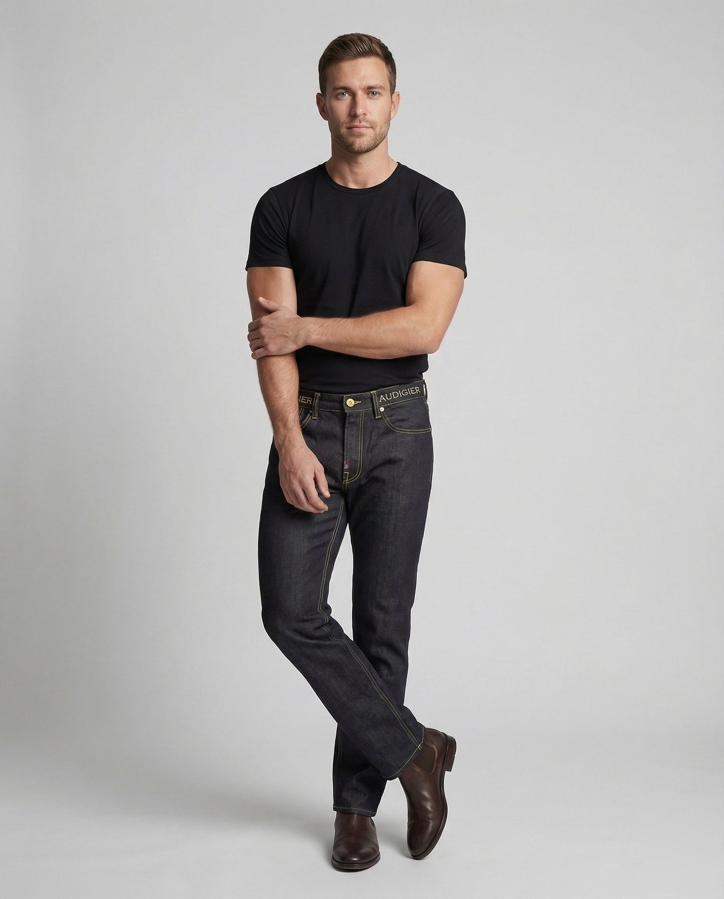 Herren Jeans mit Stickerei Freiheitsstatue Gerade - Eveloria