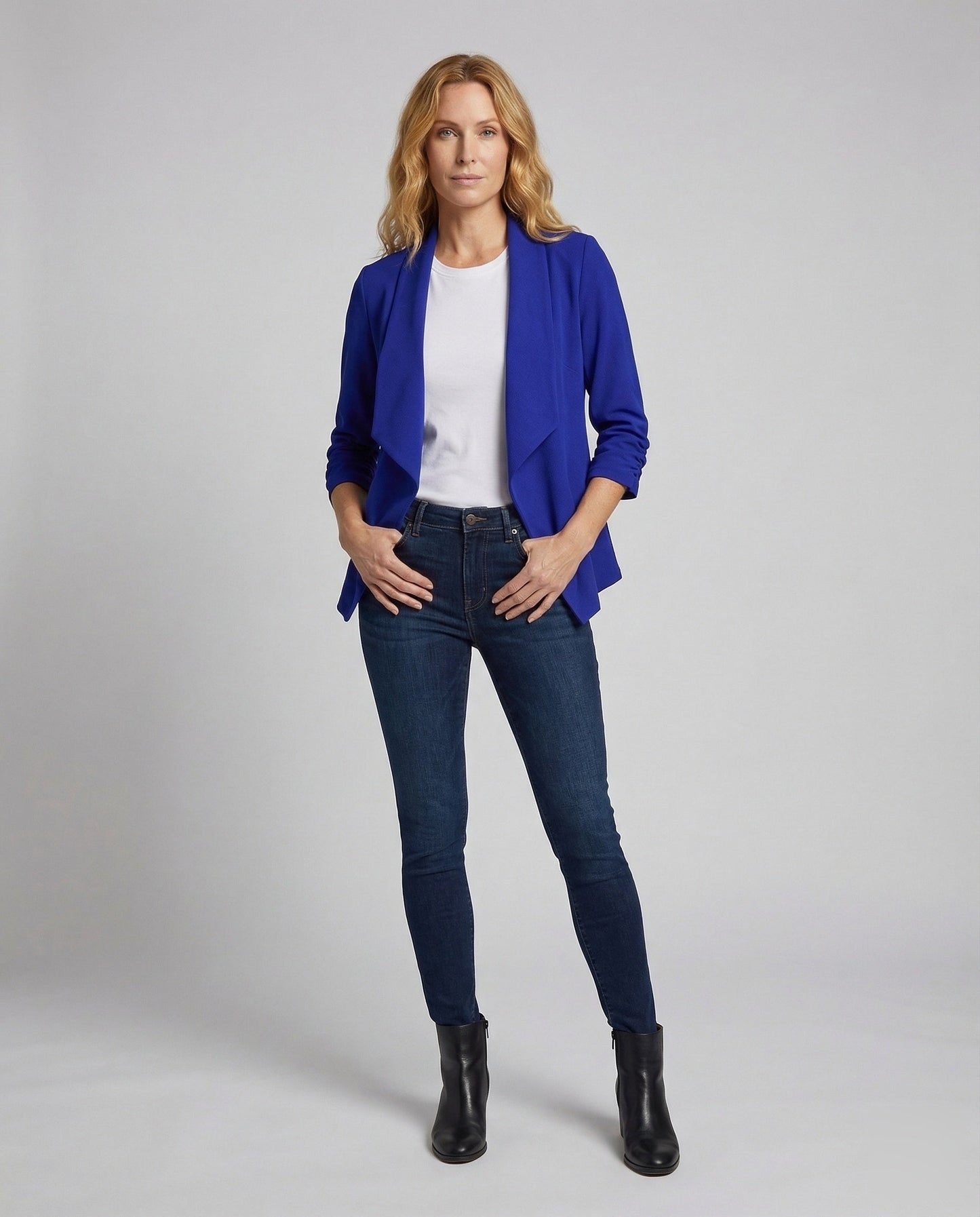 Damen Kurzblazer Wasserfall-Style - Eveloria