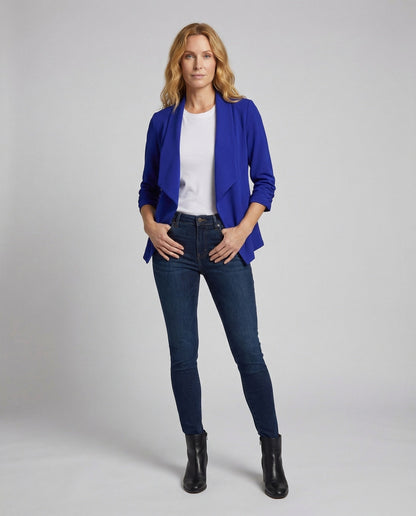 Damen Kurzblazer Wasserfall-Style - Eveloria