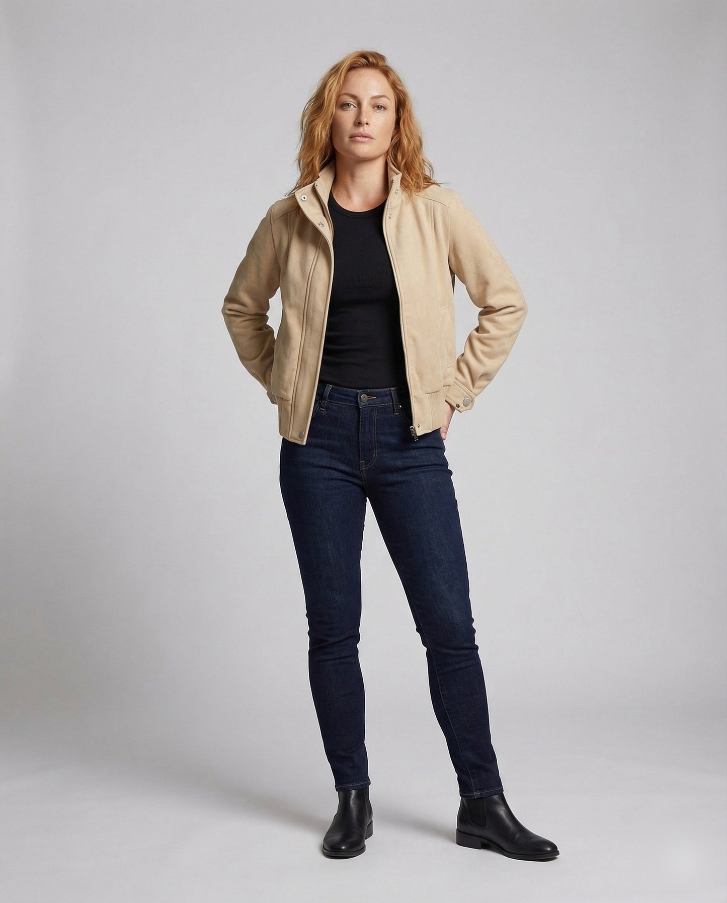 Damen Fleecejacke Stehkragen - Eveloria