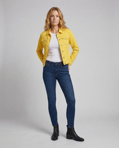 Damen Jeansjacke Kurz Tailliert - Eveloria