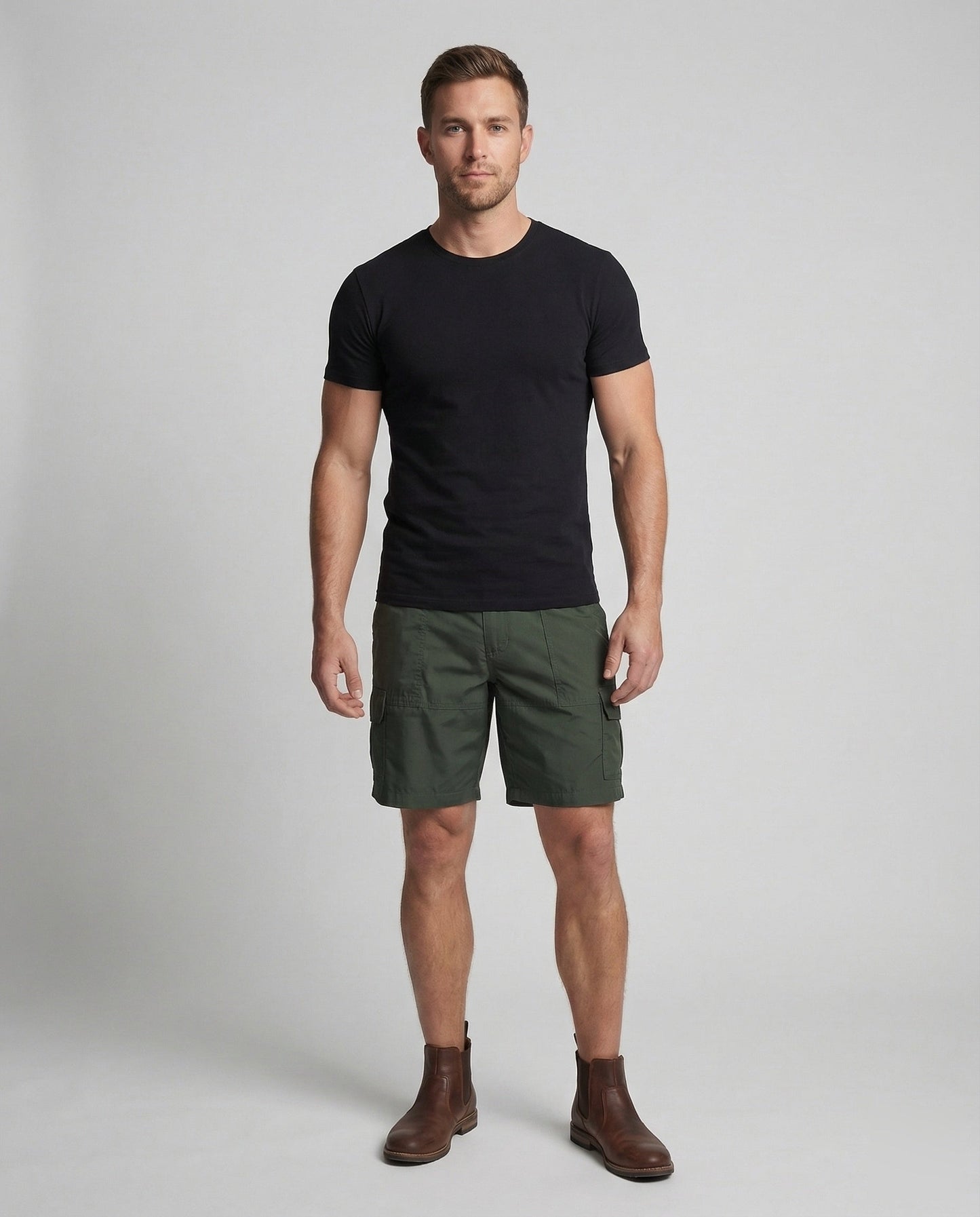 Herren Cargo Shorts Outdoor Freizeit Beige - Eveloria