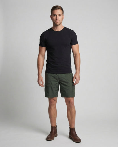 Herren Cargo Shorts Outdoor Freizeit Beige - Eveloria