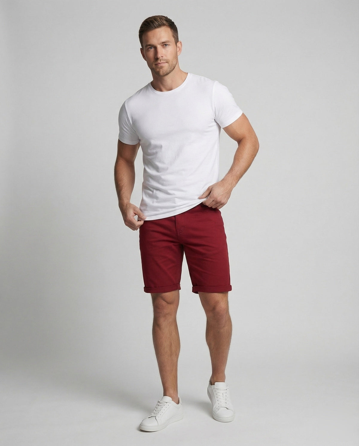 Herren Slim Chino Shorts - Eveloria