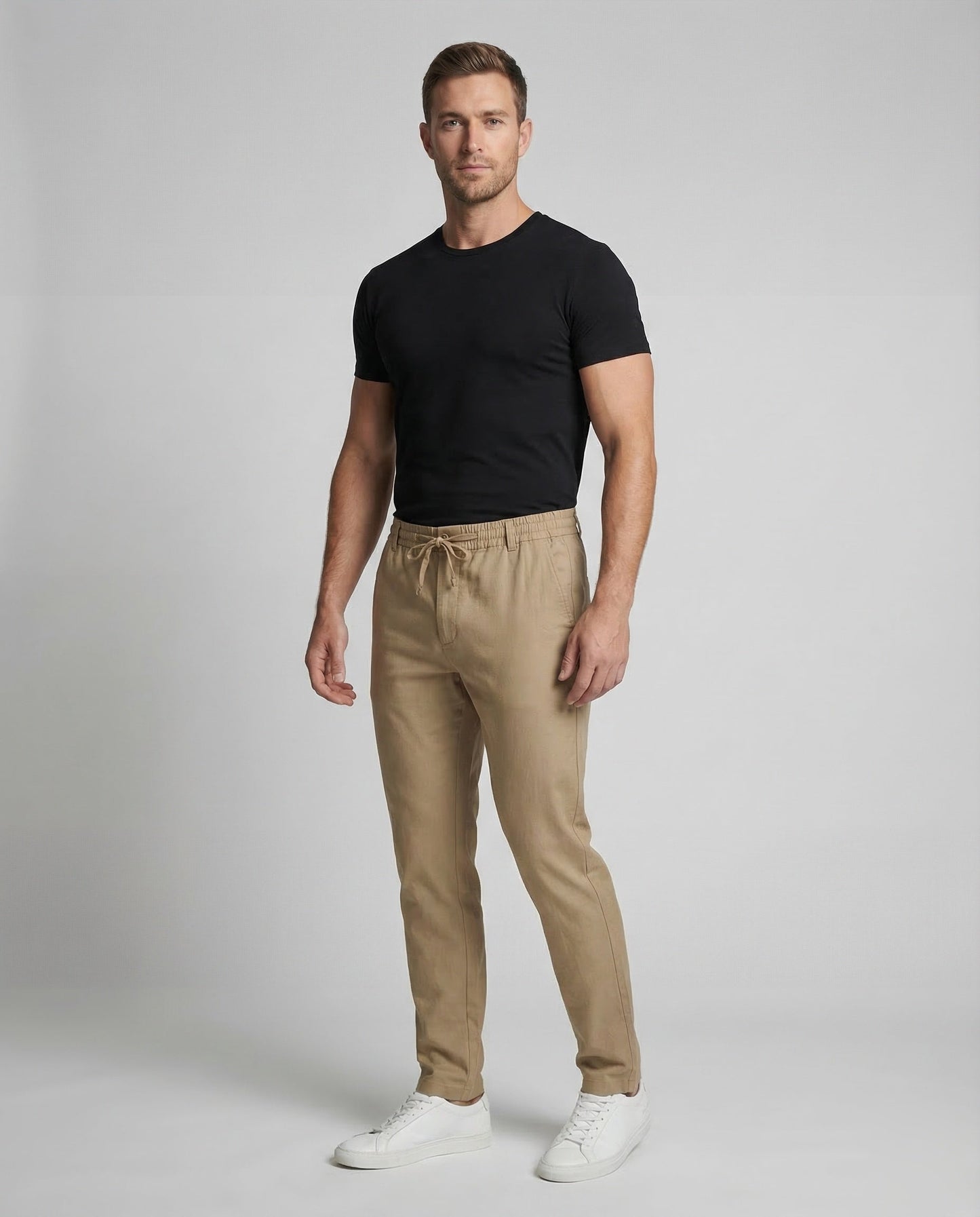 Herren Leinenhose Gerade Bein - Eveloria