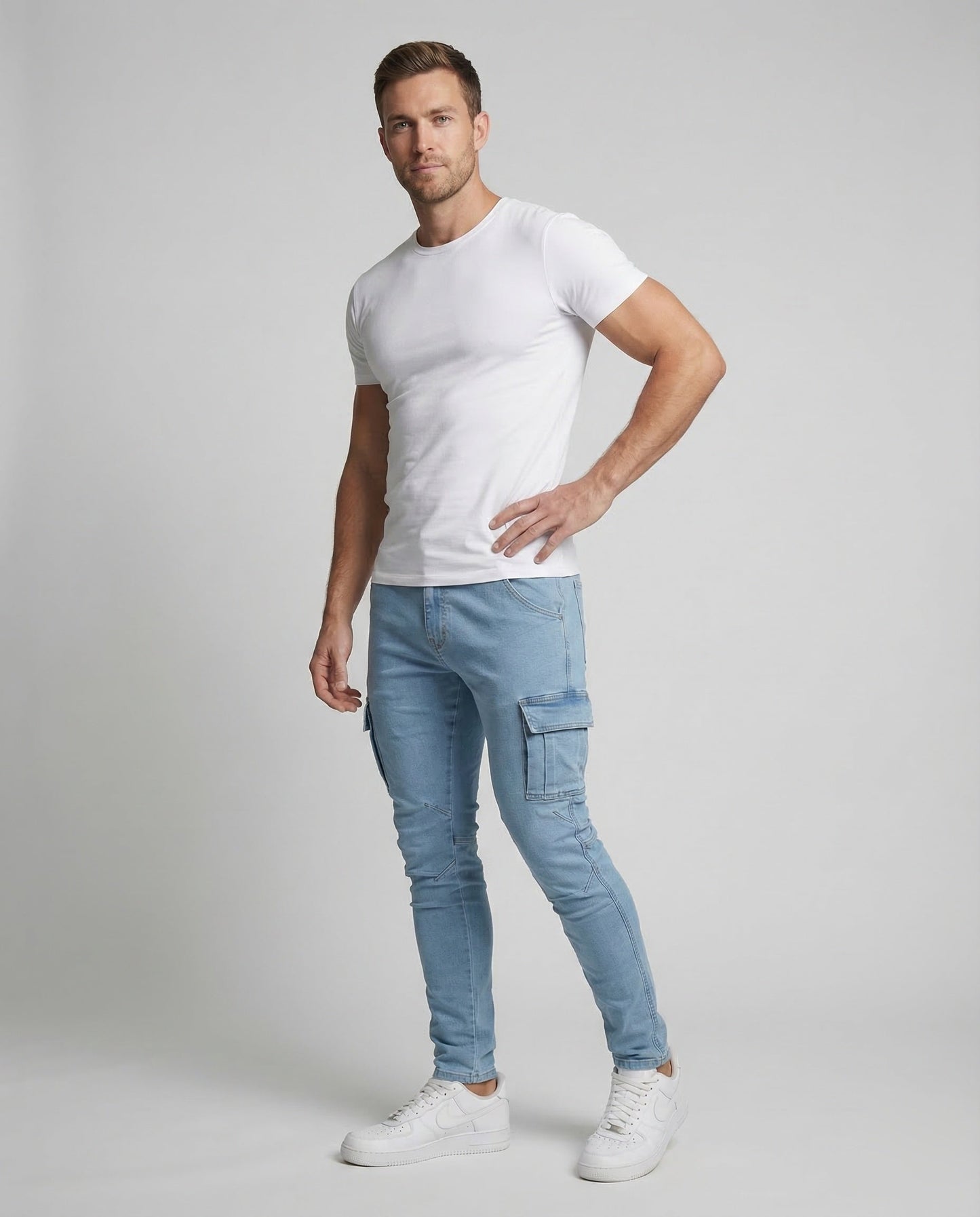 Herren Slim Cargo Hose - Eveloria