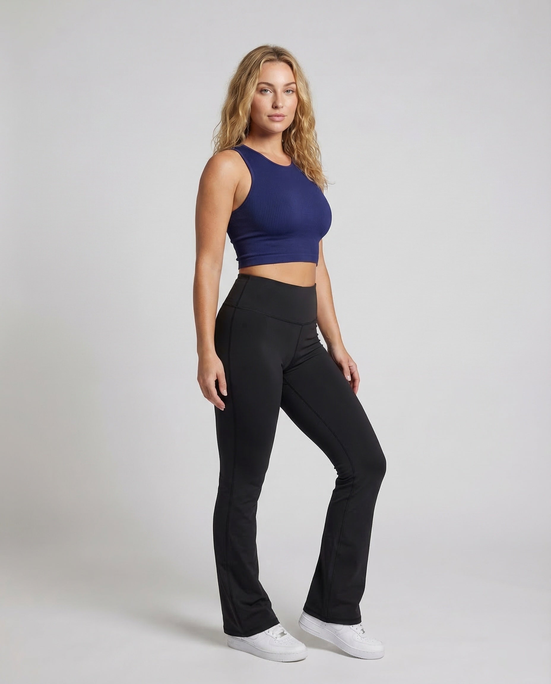 Damen Yoga-Hose High-Waist Schlag - Eveloria