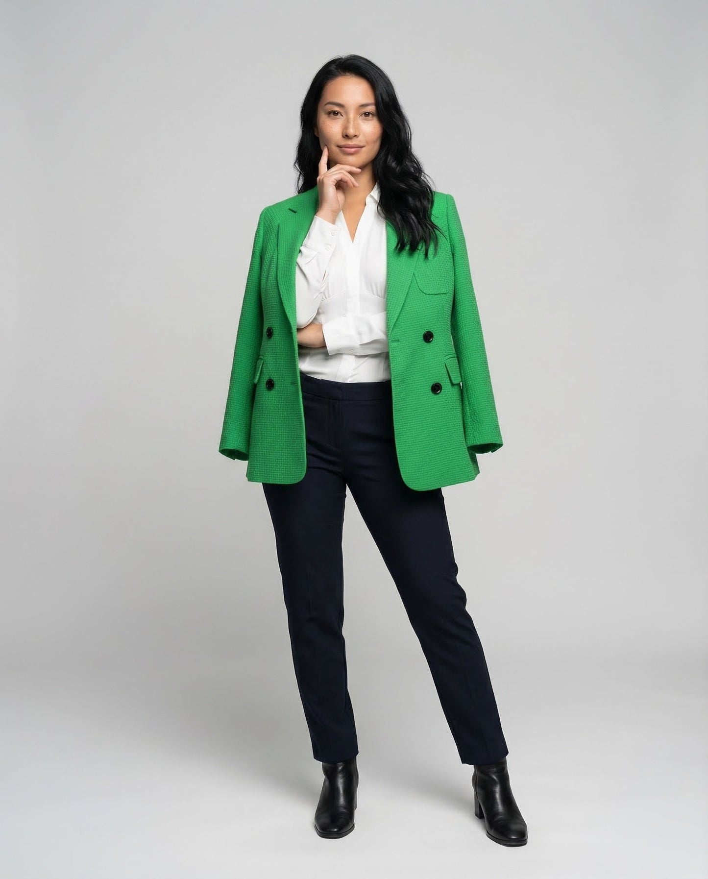 Damen Doppelreiher Blazer Struktur wird zu: Damen Blazer Doppelreiher - Eveloria