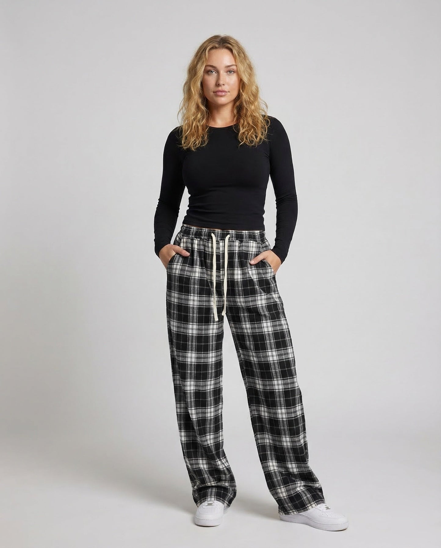 Damen Freizeithose Karomuster - Eveloria