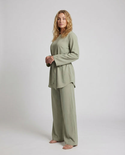 Damen Tunika Set mit Palazzo Hose - Eveloria