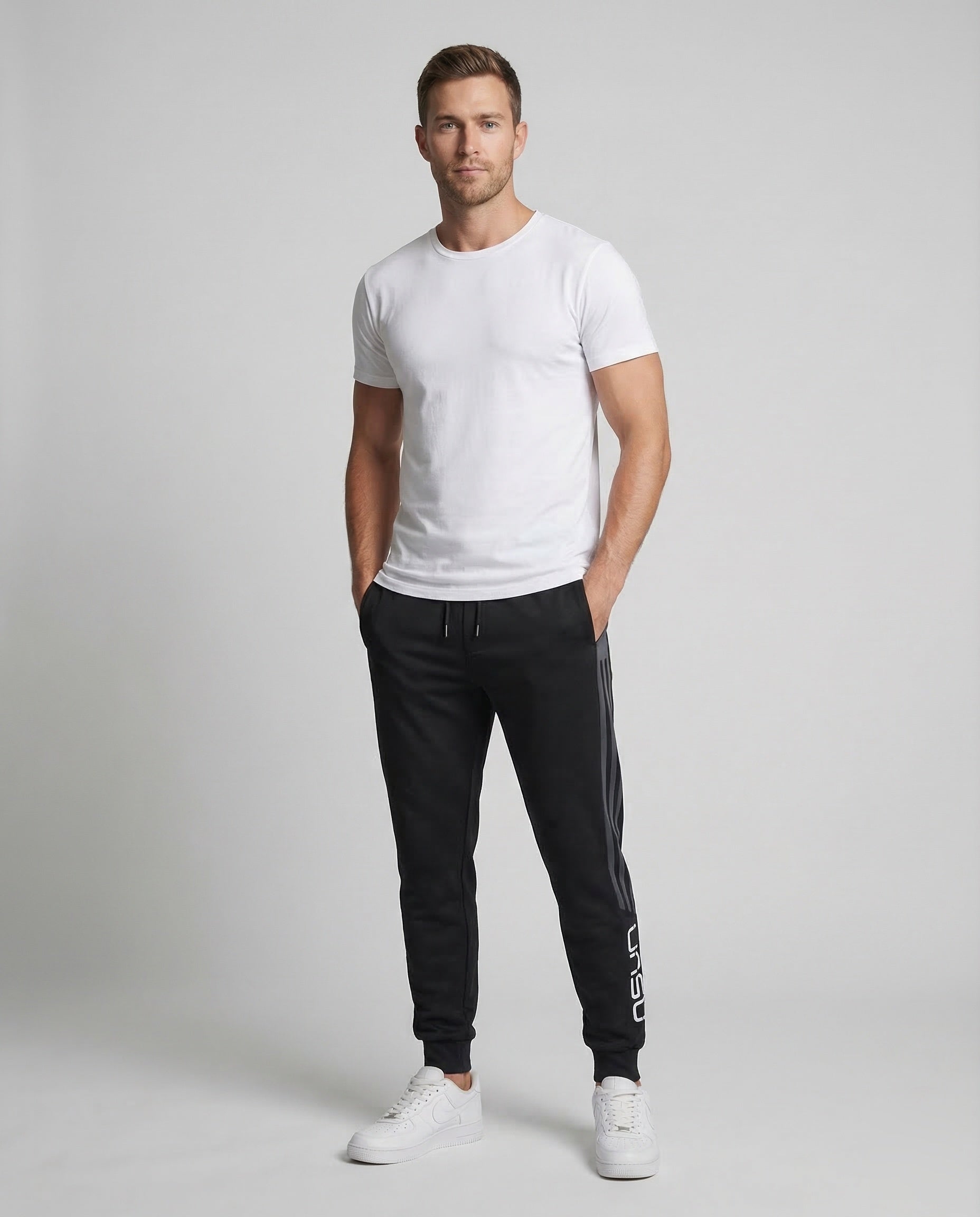 Herren Trainingshose Sportliche Streifen - Eveloria