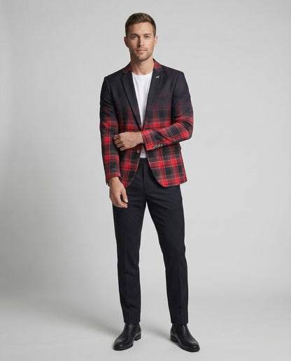 Herren Slim Sakko Karo - Eveloria