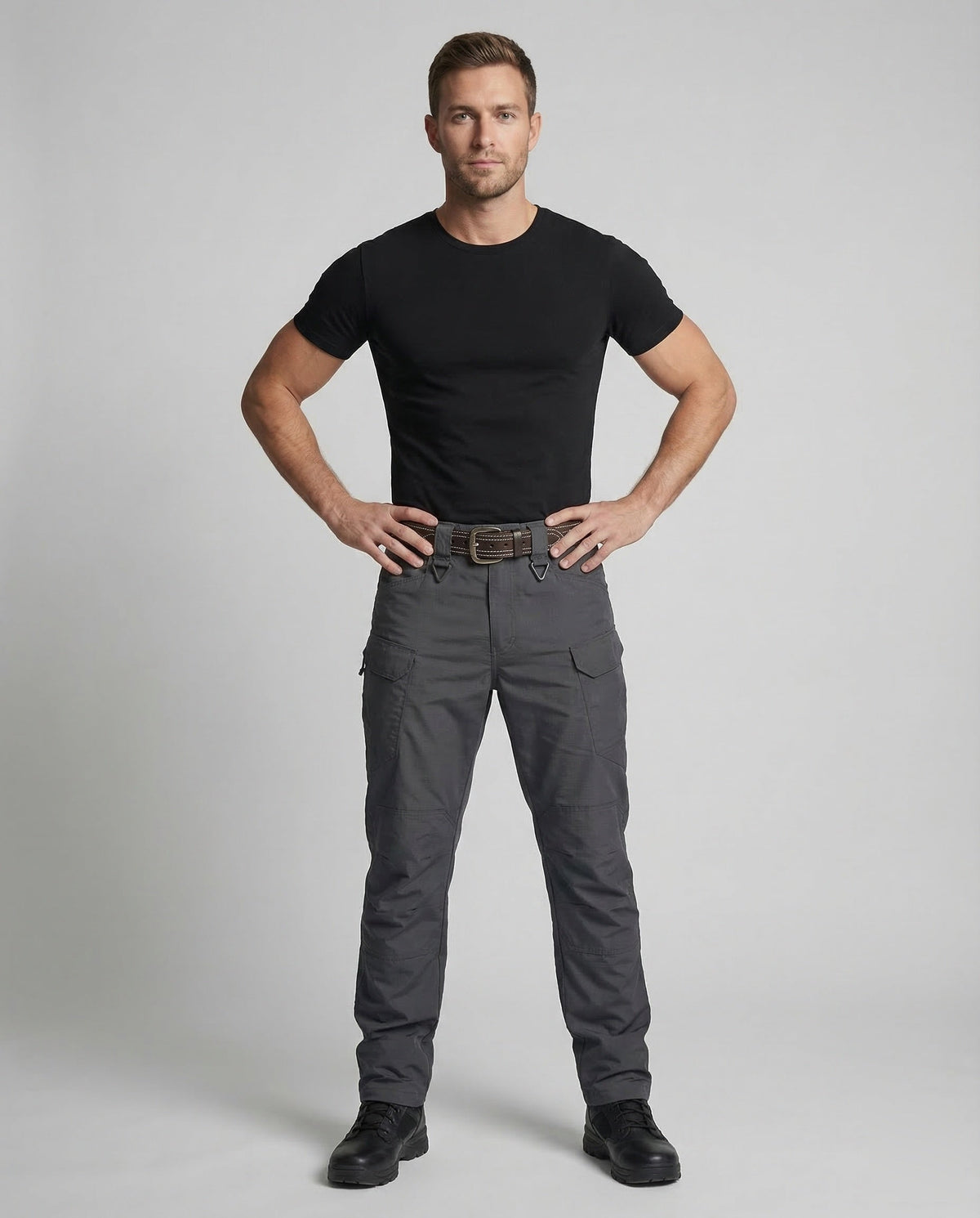 Herren Taktische Cargohose Cotton Strapazierfähig Schwarz - Eveloria