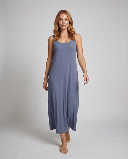 Damen Rippkleid A-Linie - Eveloria