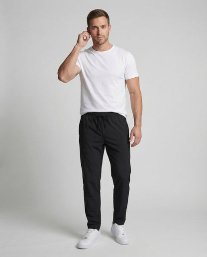 Herren Slim Fit Jogginghose Schwarz - Eveloria