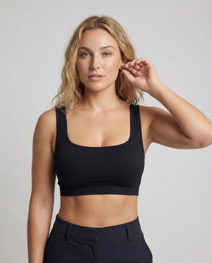 Damen Ripp-Bustier Kurz - Eveloria