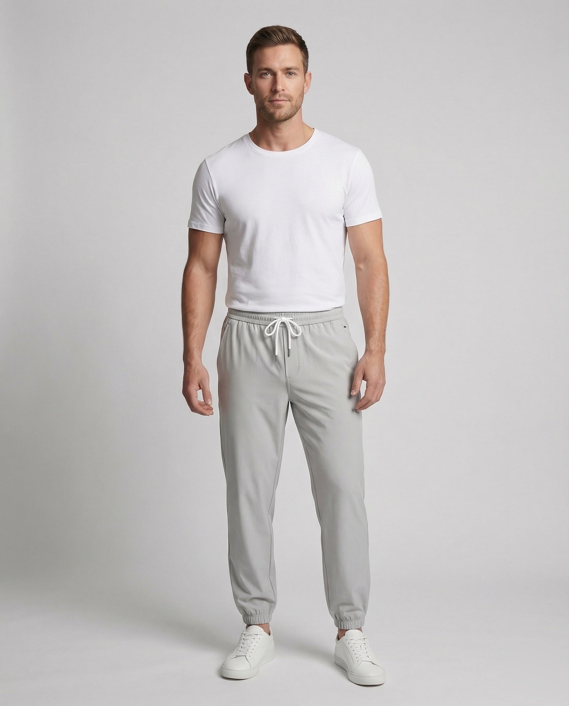 Herren Chino Cropped Hose Bügelfalte Dunkelblau - Eveloria