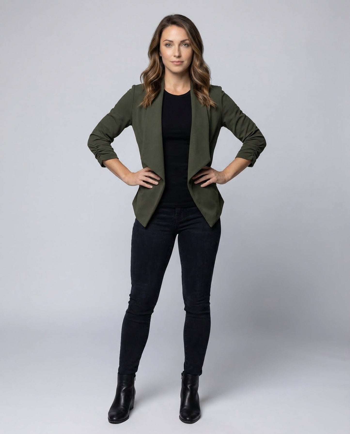 Damen Blazer Jersey Wasserfall-Design - Eveloria